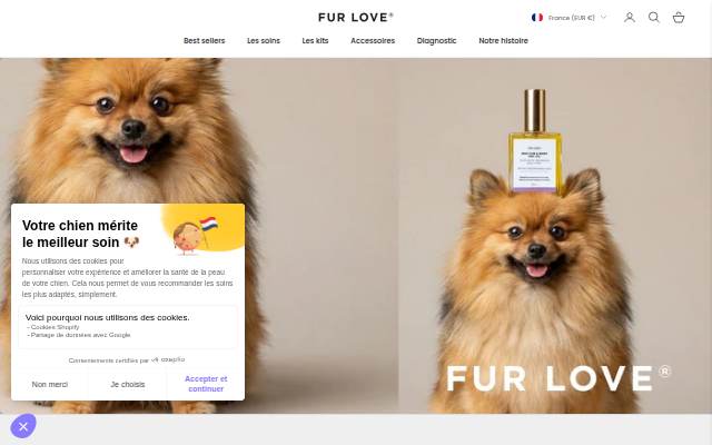 The Fur Love France storefront