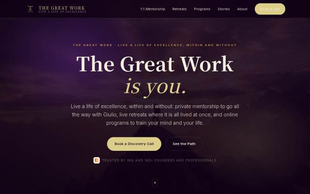 The Great Work storefront
