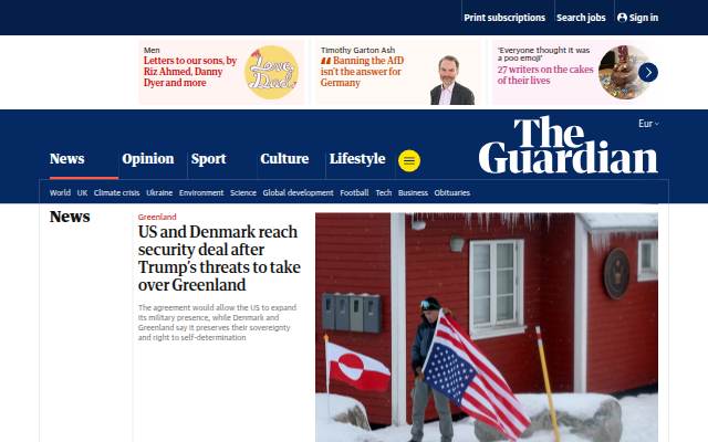 Latest news, sport and opinion from the Guardian storefront
