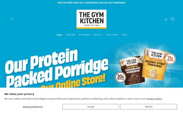 Startseite von The Gym Kitchen