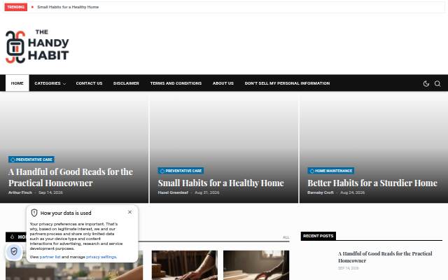 The Handy Habit storefront