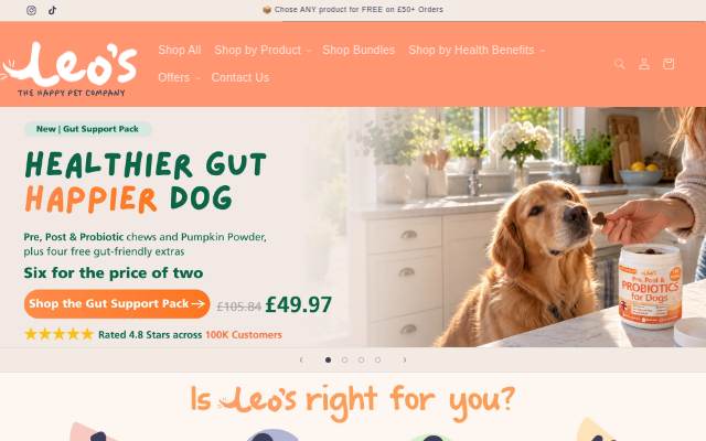 Leo's Natural Pet Supplements storefront