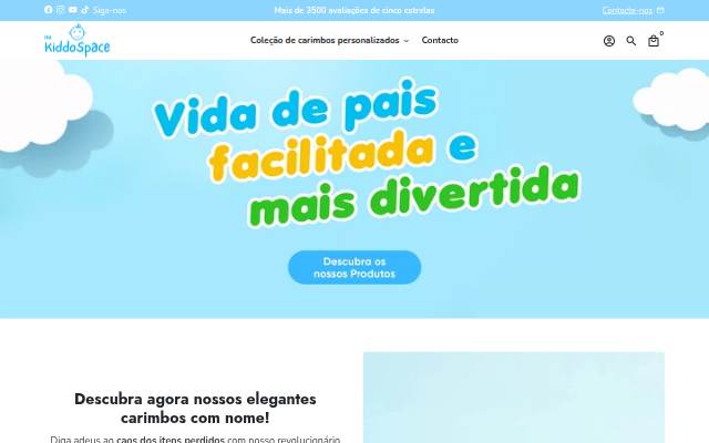 TheKiddoSpace PT | Carimbos de Nome Personalizáveis para Pais storefront