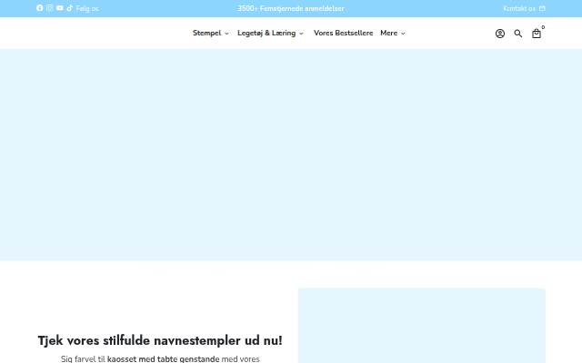 TheKiddoSpace DK | Navnestempler til Tøj, Organisatorer og Legetøj storefront