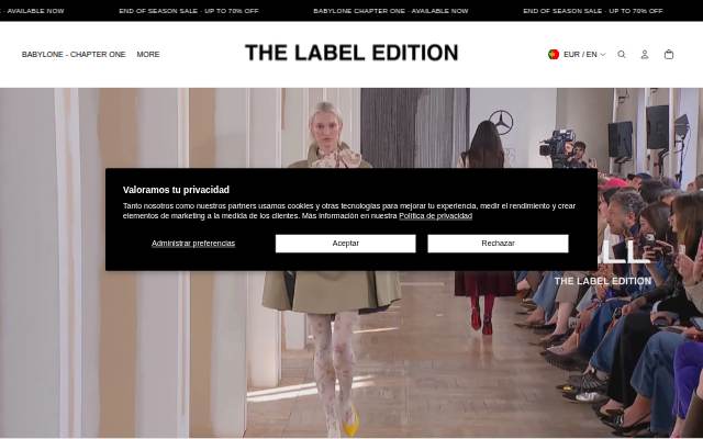 THE LABEL EDITION storefront