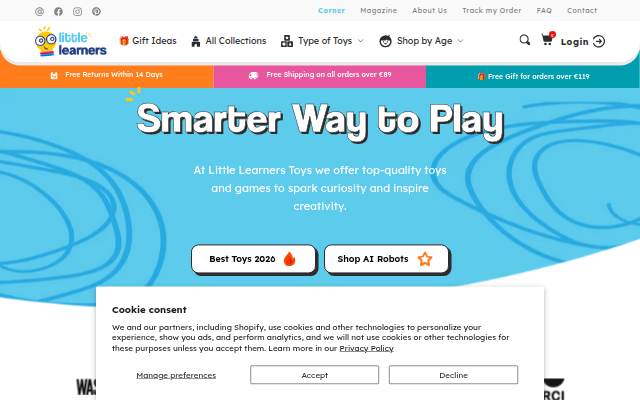 Little Learners Toys storefront