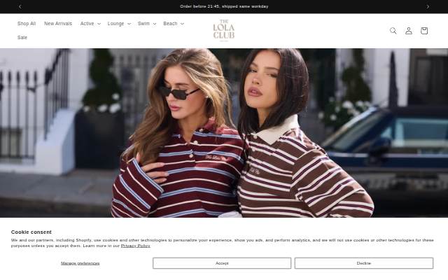 Startseite von The Lola Club