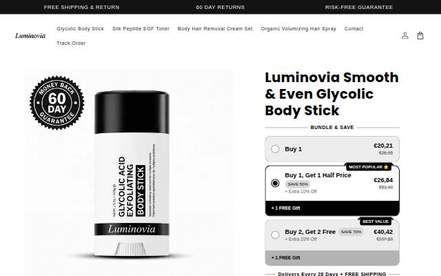 Luminovia storefront
