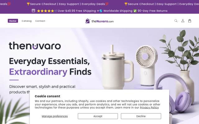 thenuvaro.com storefront
