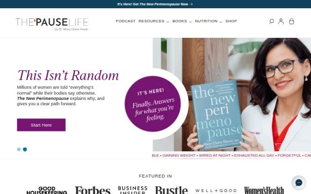 The 'Pause Life by Dr. Mary Claire Haver storefront