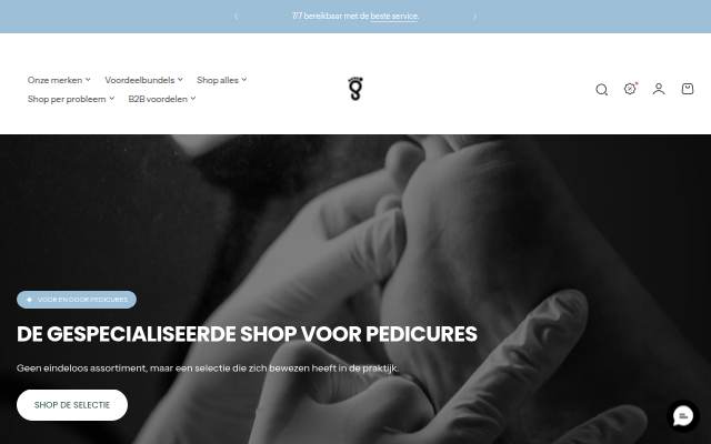 Startseite von The Pedi Shop