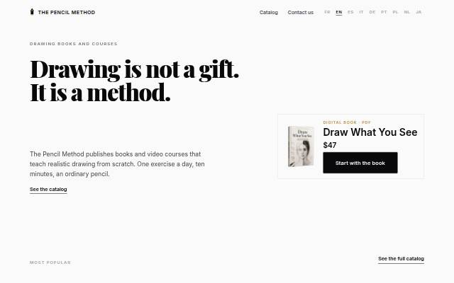 The Pencil Method storefront