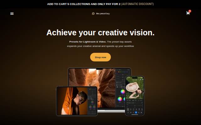 The Preset Bay storefront