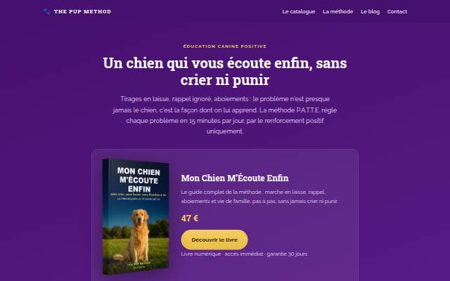 Escaparate de The Pup Method