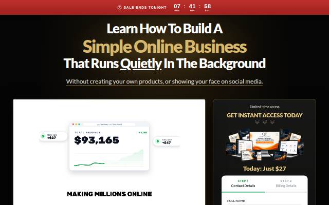 Startseite von The Quiet Funnel