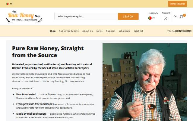 The Raw Honey Shop storefront