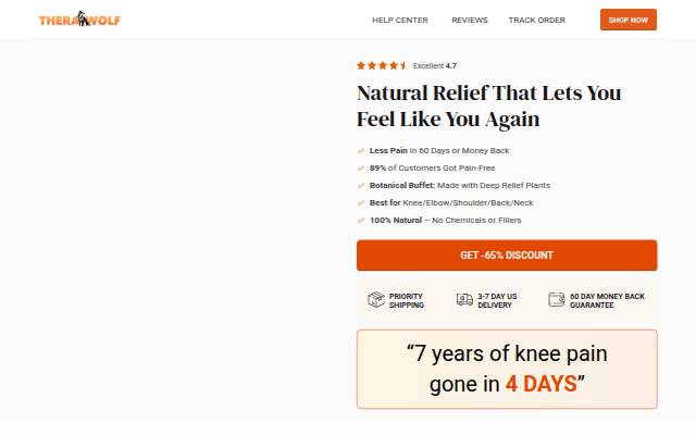 Natural Pain Relief Balm for Joints, Knees & Muscles storefront