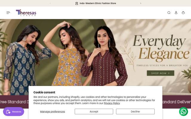 Theresas London storefront