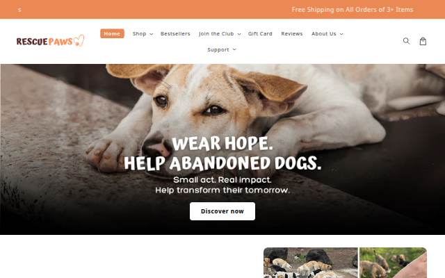 Rescue Paws storefront