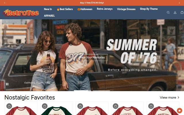 TheRetroTee storefront