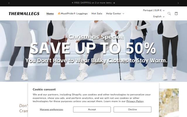 Thermallegs storefront