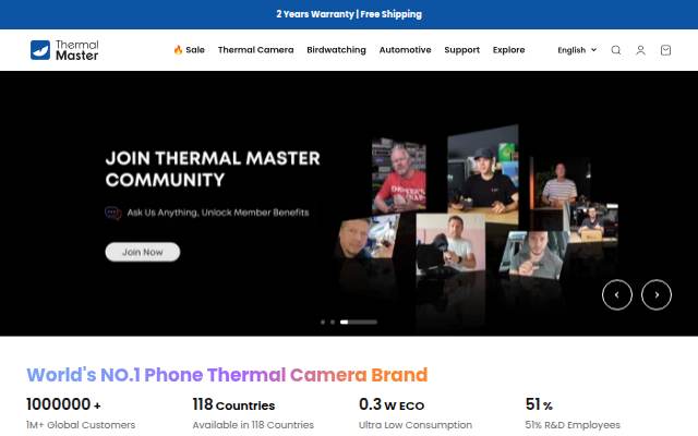Thermal Master storefront