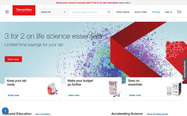 Thermo Fisher Scientific storefront