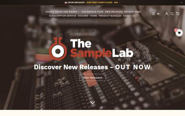 The Sample Lab storefront