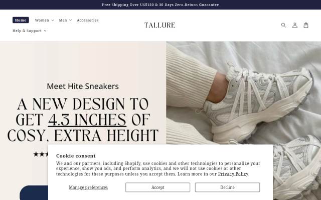 The Tallure storefront
