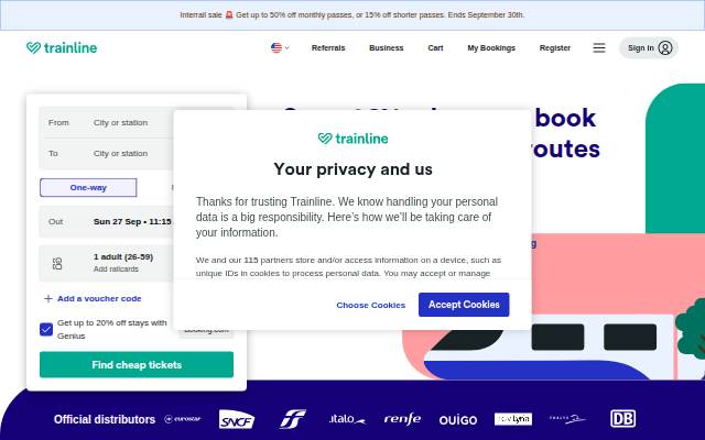 Trainline : Search, Compare &amp; Buy Cheap Train Tickets storefront