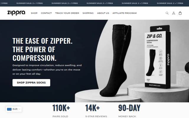 Zippra storefront