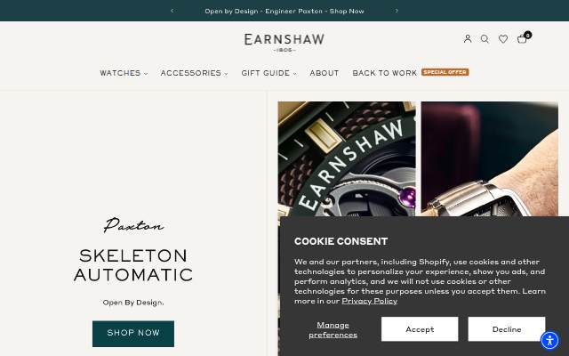 Thomas Earnshaw storefront