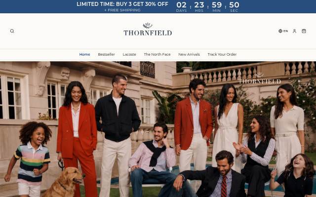 Escaparate de Thornfield — Timeless European Elegance