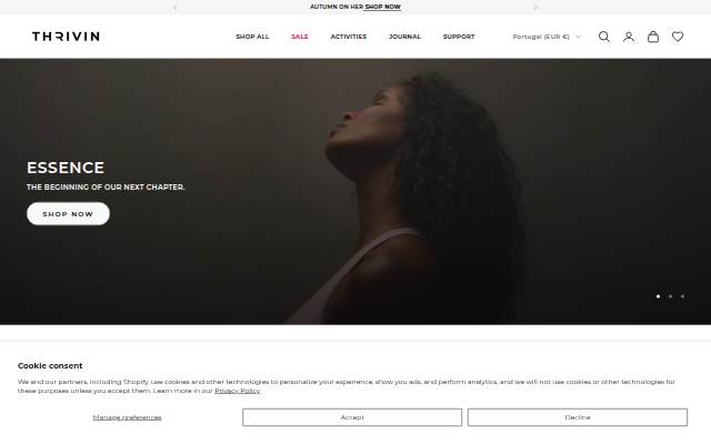 Thrivin EU storefront