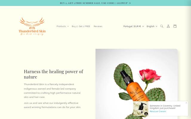 Thunderbird Natural Skincare storefront