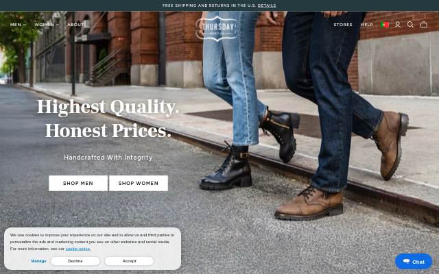 Thursday Boot Company storefront