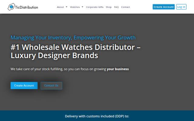 Startseite von TicDistribution.com - Wholesale Watches