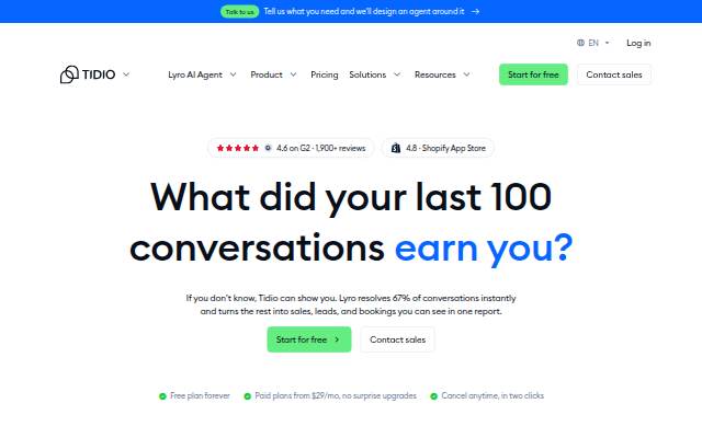 Tidio storefront