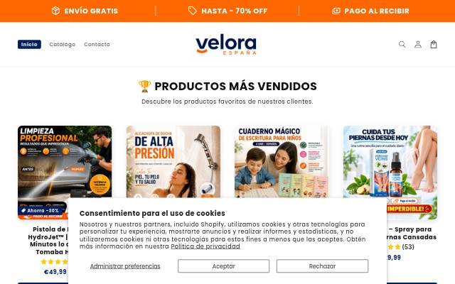 Velora España storefront