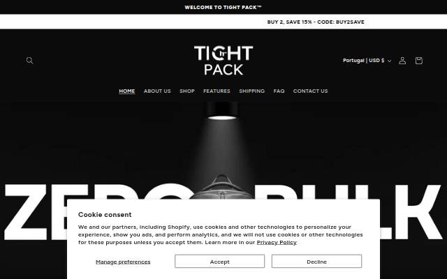 TightPack storefront