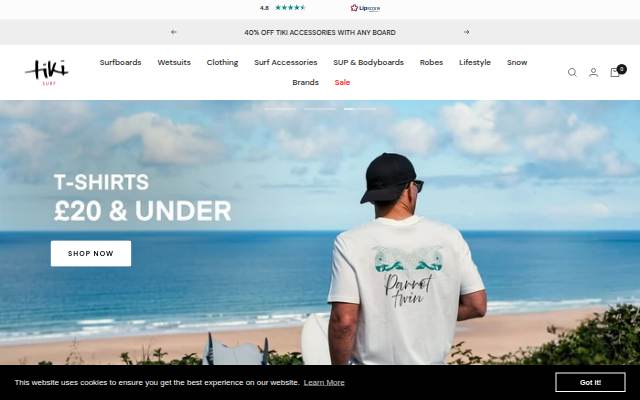 Tiki Surf storefront