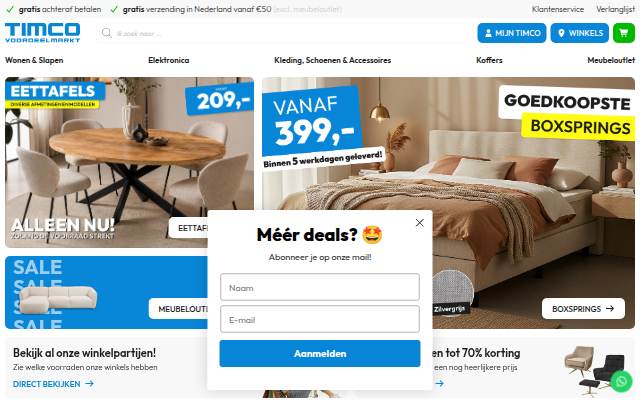 Timcovoordeelmarkt.nl storefront