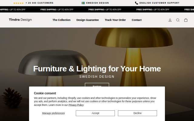 Tindra Design WW storefront