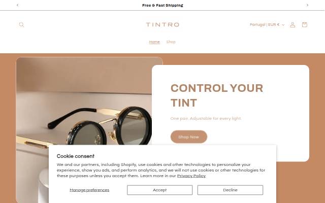 Tintro storefront