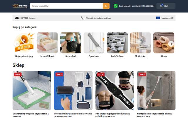 Startseite von Vigoexpress