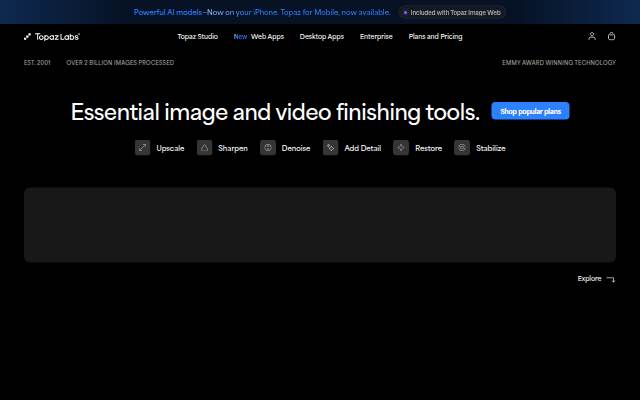 Professional photo &amp; video enhancement powered by AI storefront