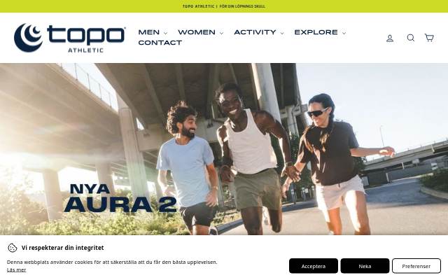 Topo Athletic storefront