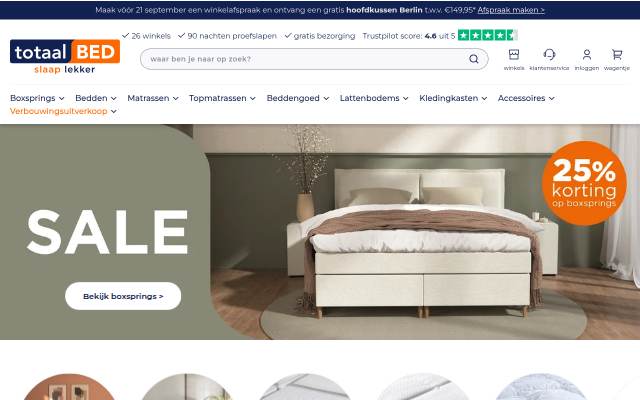 totaalBED storefront