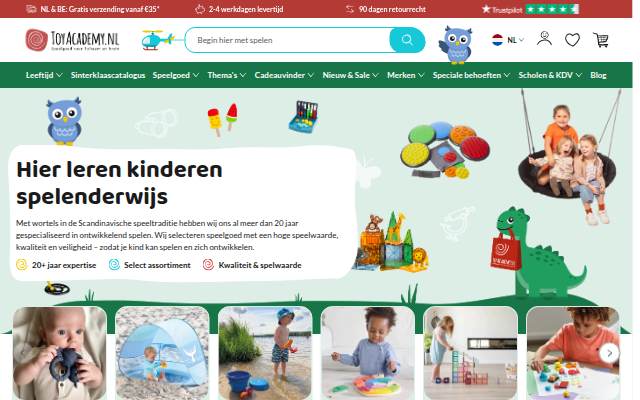 Startseite von ToyAcademy.nl