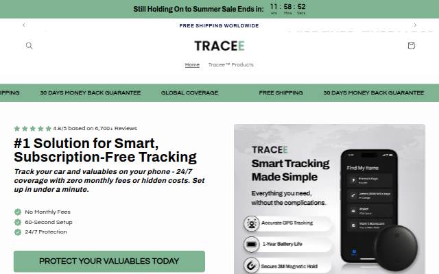 Tracee Tech™ storefront